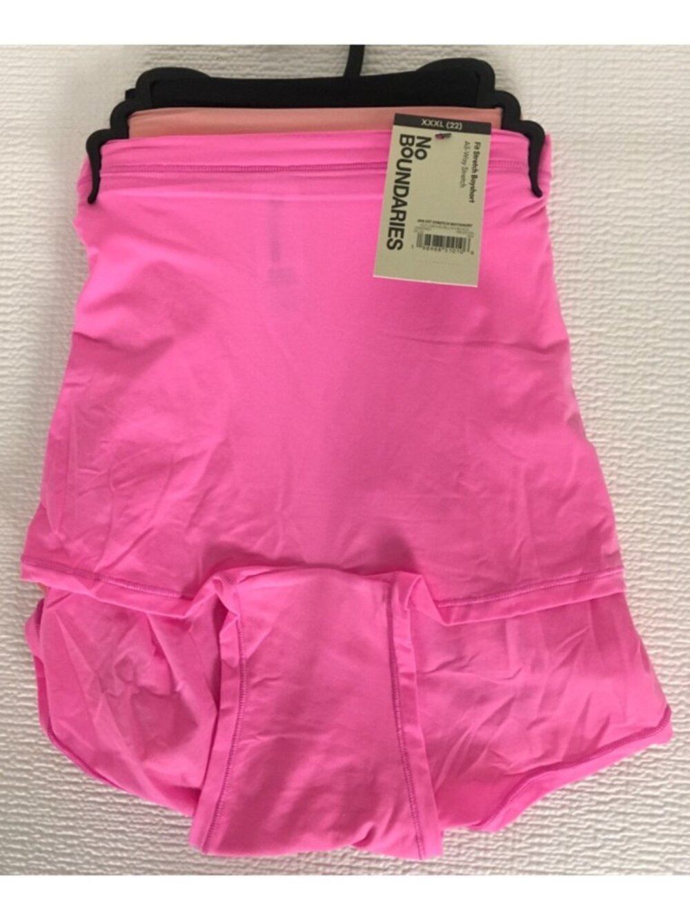 No Boundaries Boyshorts Underwear Women Size XXXL 22 Pink Peach Black New w Tags